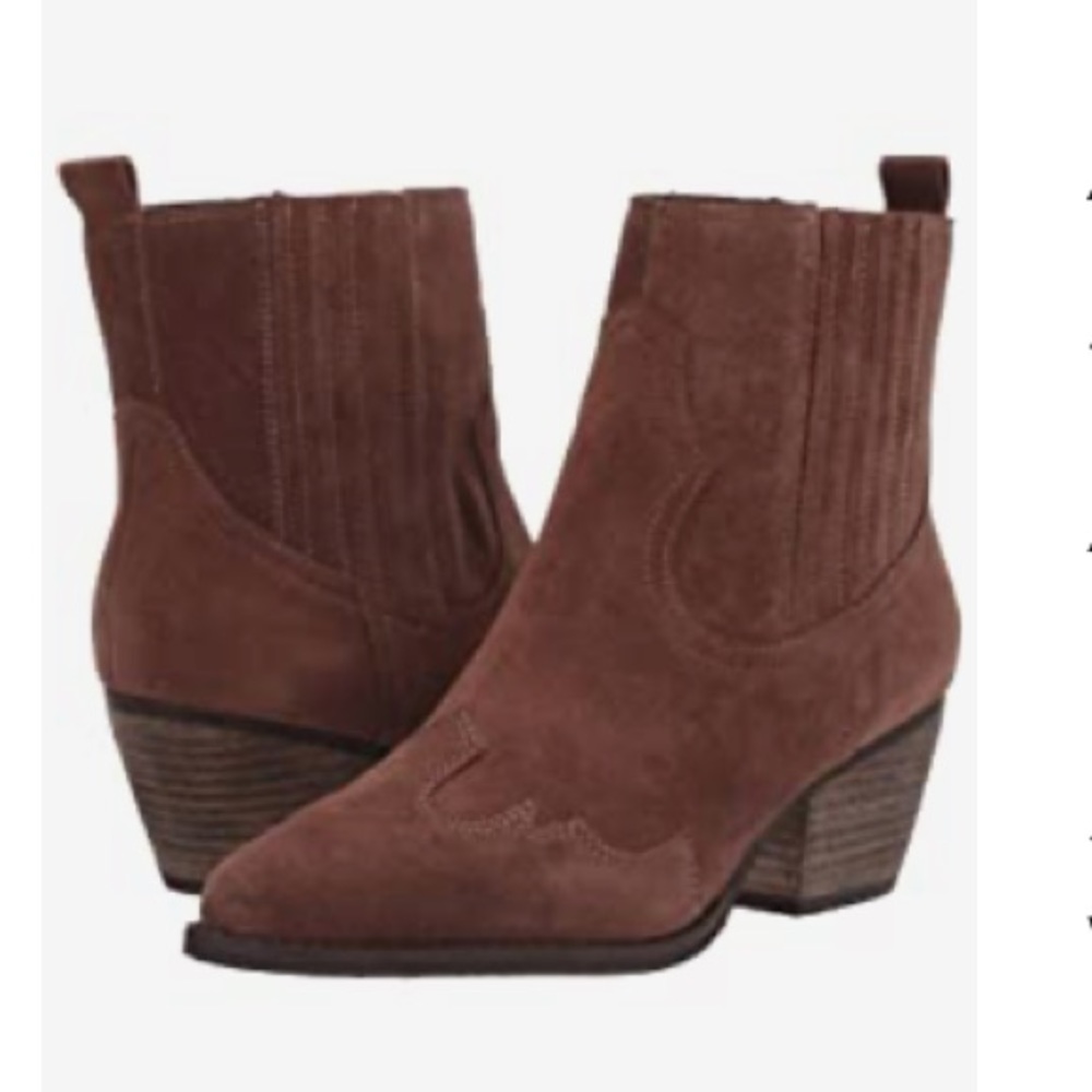MATISSE WOMEN'S AVERY BOOTIES - size 6 brown suede